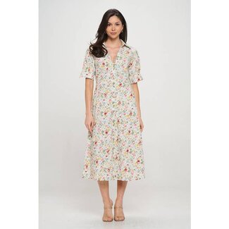 Delicate Wildflower Print Dress