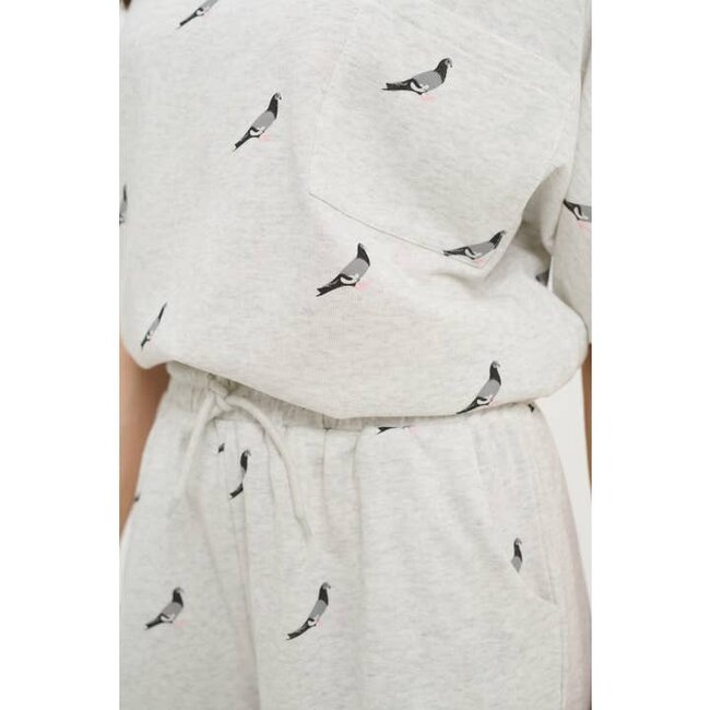 Pigeon Print Relaxed Fit T-Shirt