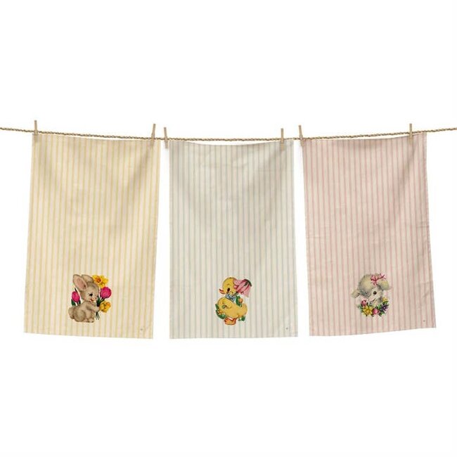 Tea Towels - Vintage Spring Animals (more designs)