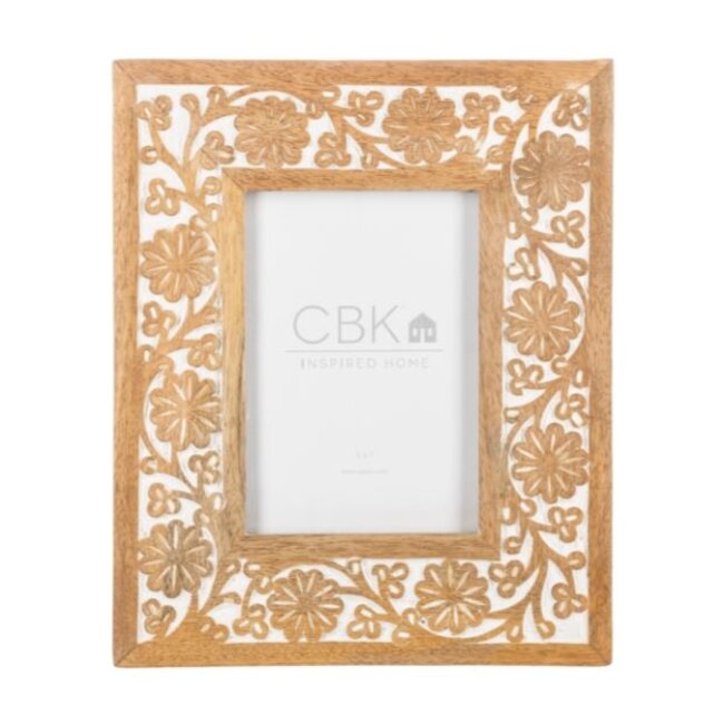 Carved Flower 5x7 Frame
