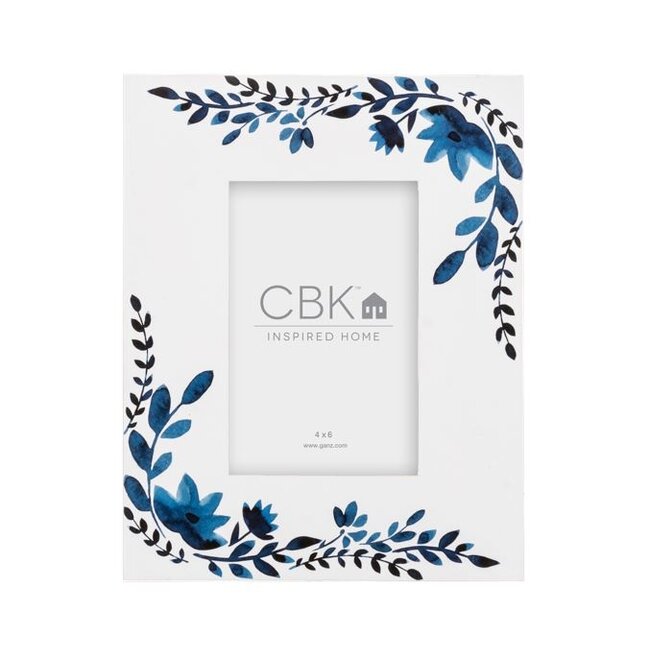 Blue & White Watercolor Floral 4x6 Frame (more designs)