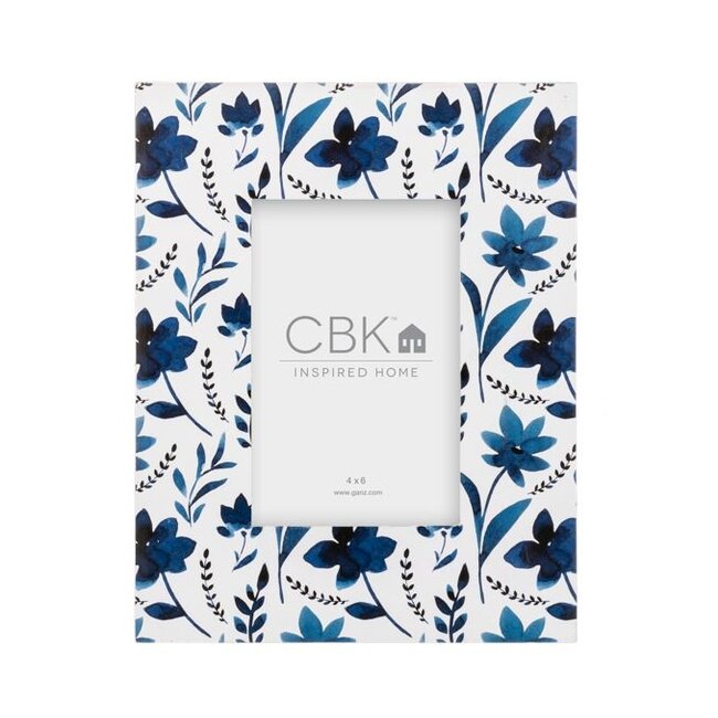 Blue & White Watercolor Floral 4x6 Frame (more designs)