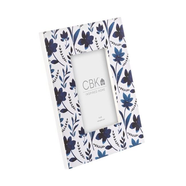 Blue & White Watercolor Floral 4x6 Frame (more designs)