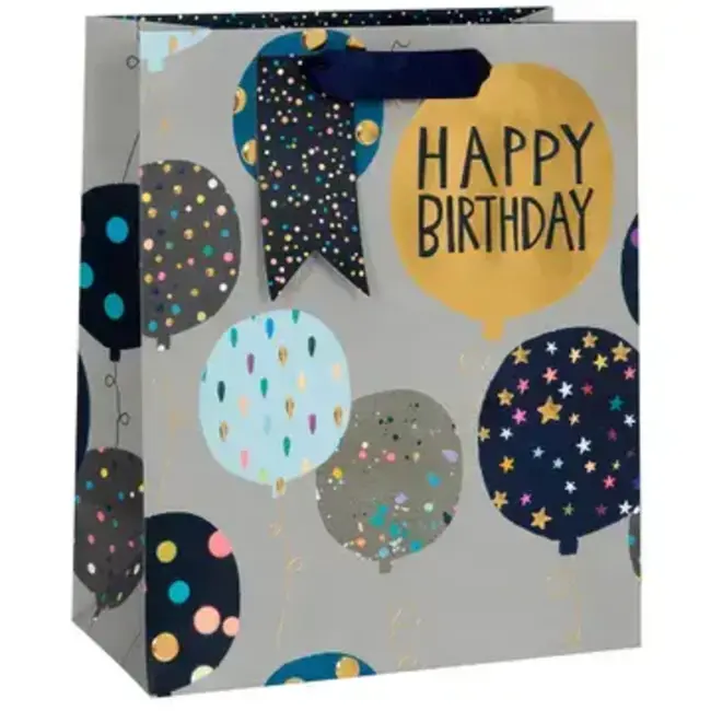 Large Luxury Gift Bag - Blue Balloons
