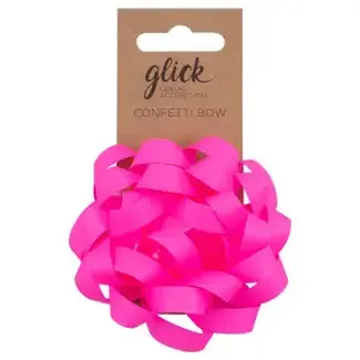 Bow Confetti Neon Pink