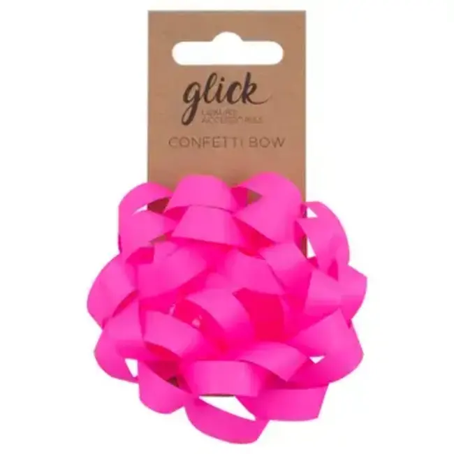 Bow Confetti Neon Pink