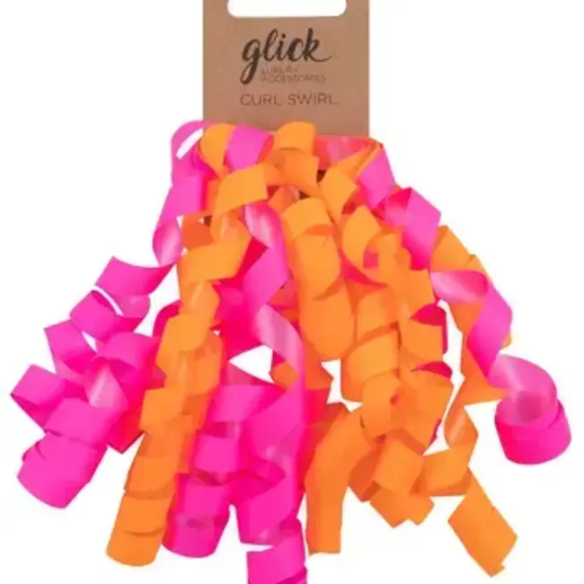 Curl Swirl Neon Pink & Orange