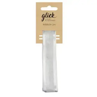 Ribbon Satin Edge White