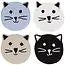 Danica Imports Meow & Furever Crochet Coasters Set of 4 Assorted