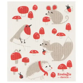 Toadstool Time Swedish Sponge Cloth