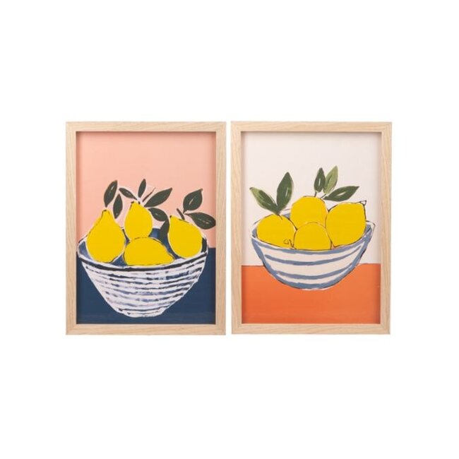 Framed Lemon Modern Still Life Wall Decor (more designs)