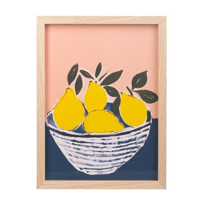 Framed Lemon Modern Still Life Wall Decor (more designs)
