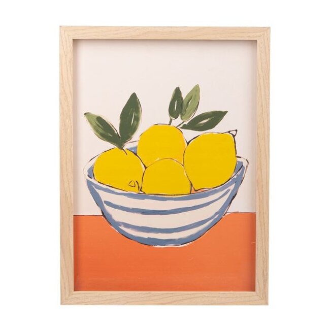 Framed Lemon Modern Still Life Wall Decor (more designs)