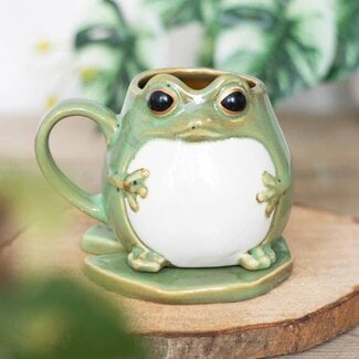 Quanta Distribution Inc Frog Shaped Mug and Lily Pad Saucer