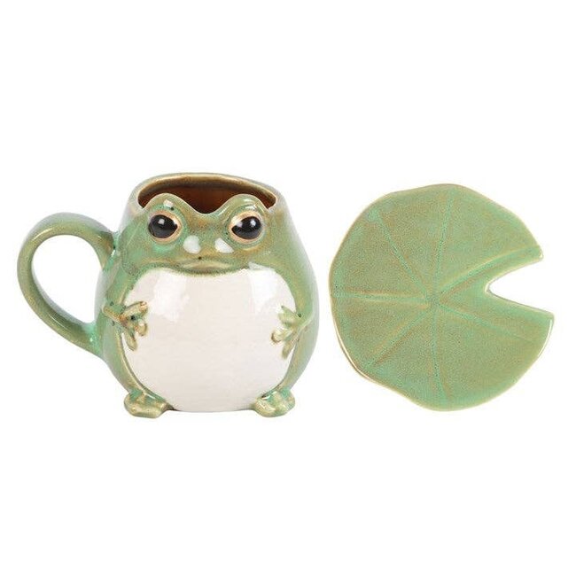 Quanta Distribution Inc Frog Shaped Mug and Lily Pad Saucer