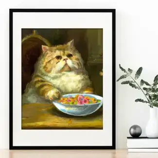 Wolf Shop Art Print - Fruit Loops Renaissance Fancy Cat