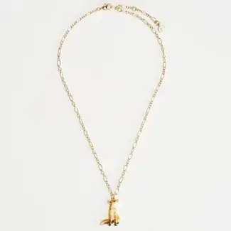 Fable England Enamel Fox Short Necklace