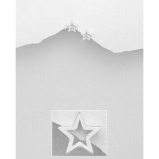 Sterling Sterling Studs - Star Outline