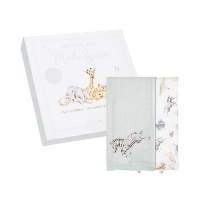 Wrendale Muslin Blanket Gift Set - Little Savannah