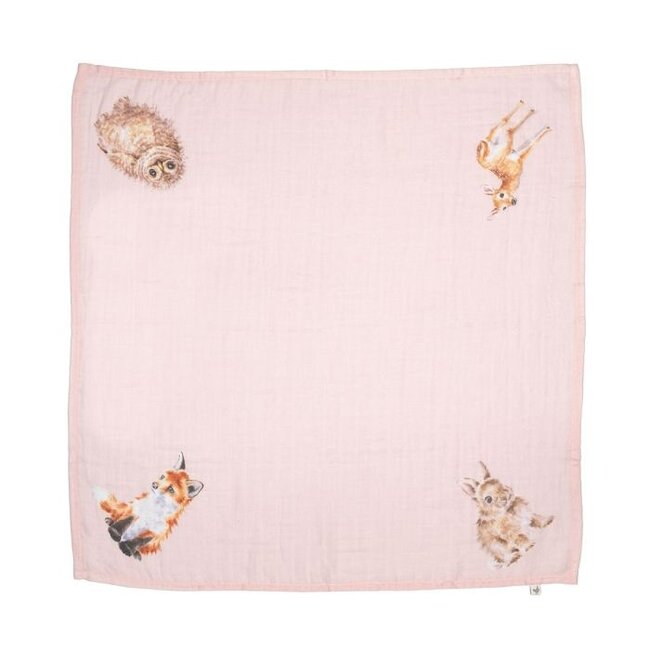 Wrendale Woodland Animal Muslin Blanket Gift Set - Little Forest