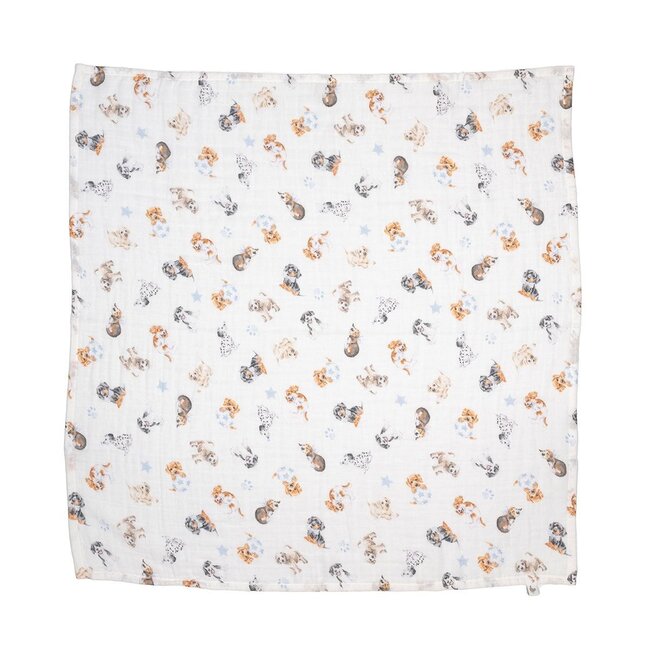 Wrendale Dog Muslin Blanket Gift Set - Little Paws