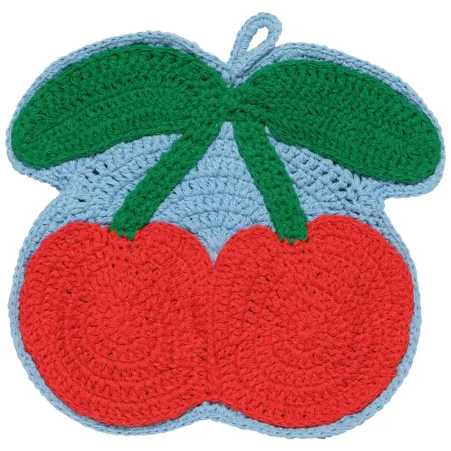 Very Cherry Crochet Trivet
