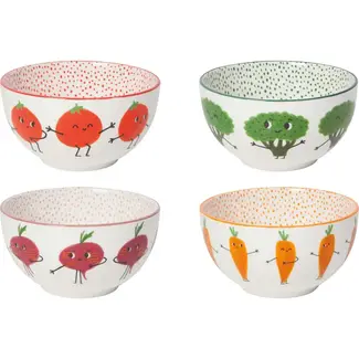 Danica Imports Funny Food Bowls Set of 4 Assorted