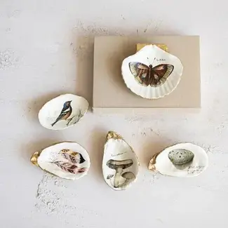 Decorative Dish with Vintage Reproduction Image