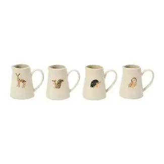 Hand Painted Creamer with Forest Animals