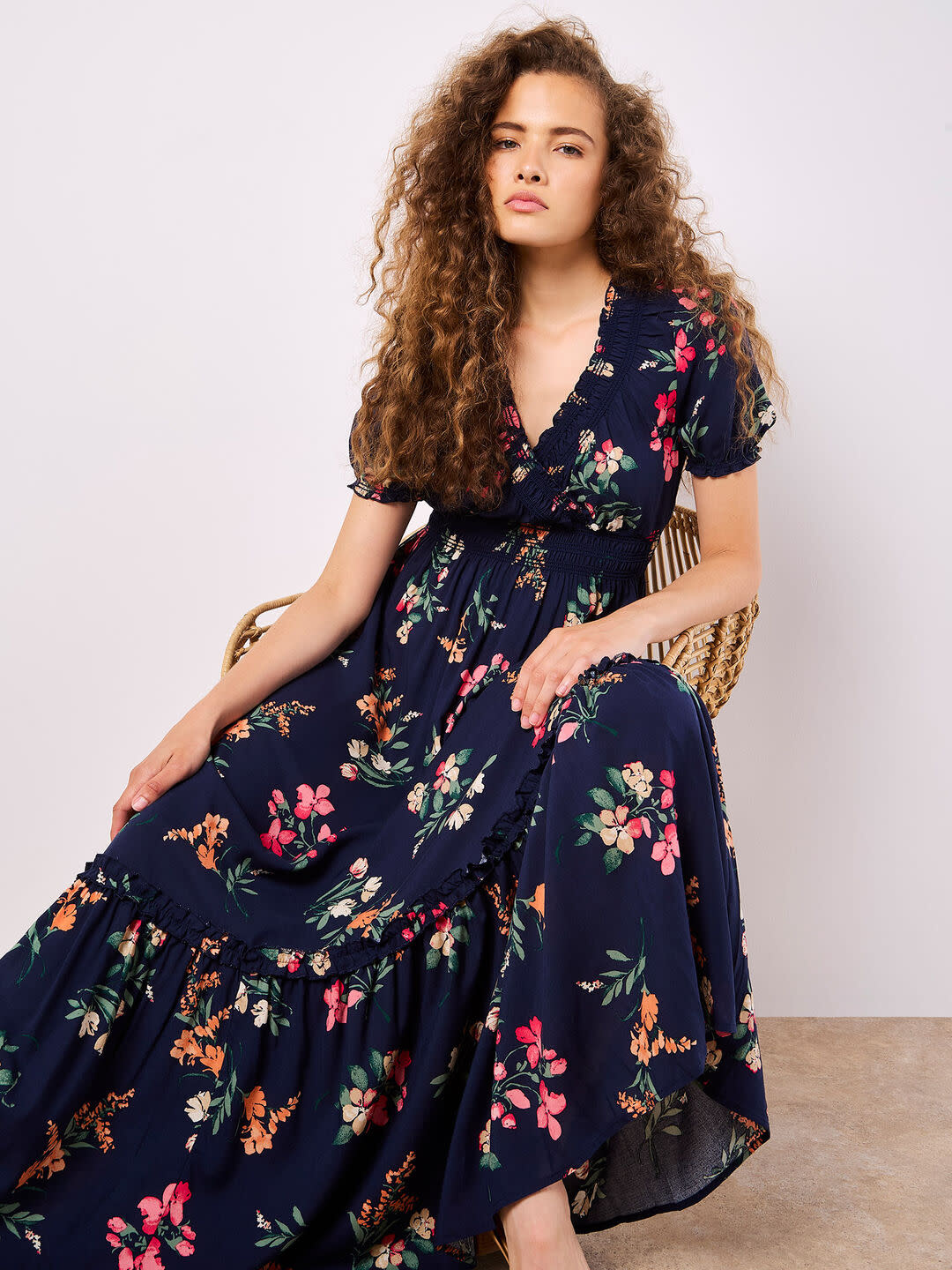 Watercolour Floral Maxi Dress - Cameron Rose