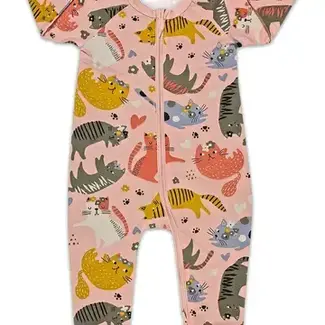 Kitty Cats, Pink Baby Pajamas