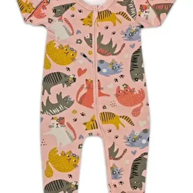 Kitty Cats, Pink Baby Pajamas