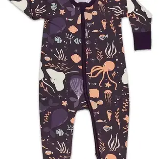Marine Life, Purple Baby Pajamas