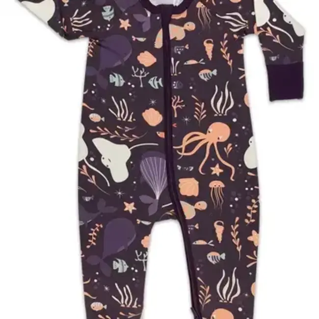 Marine Life, Purple Baby Pajamas