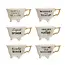 Stoneware Footed Teacup with Saying