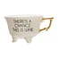 Stoneware Footed Teacup with Saying