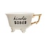 Stoneware Footed Teacup with Saying