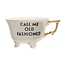 Stoneware Footed Teacup with Saying