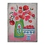 Wood Framed Canvas Wall Art With Flower
