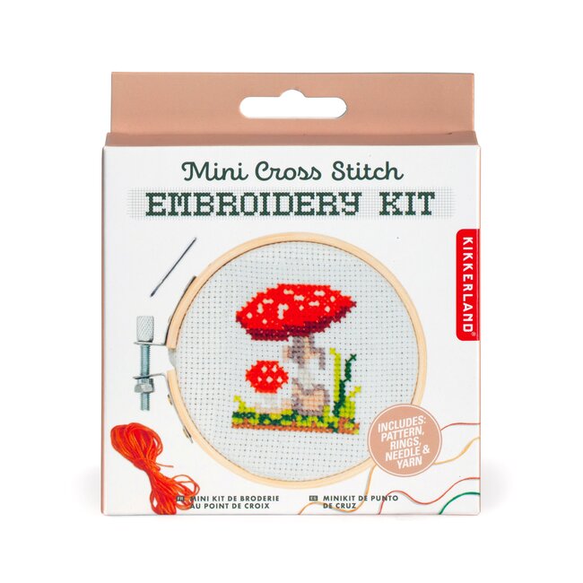 Mini Cross Stitch Kit Mushroom
