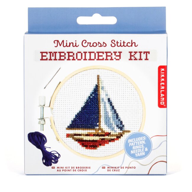 Mini Cross Stitch Kit Sailboat