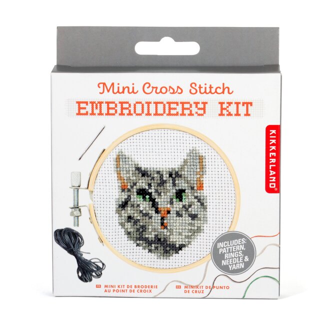 Mini Cross Stitch Kit Cat