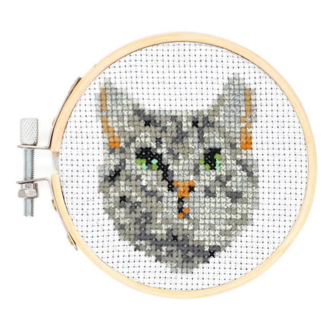 Mini Cross Stitch Kit Cat