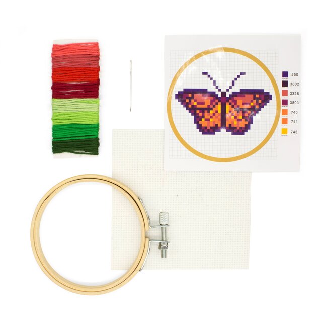 Mini Cross Stitch Kit Butterfly