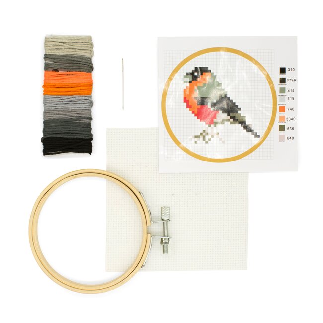 Mini Cross Stitch Kit Bird