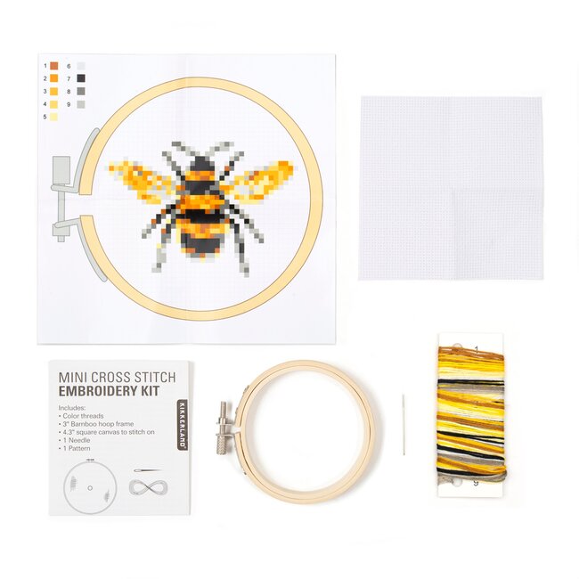 Mini Cross Stitch Kit Bee