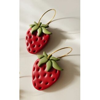 SageClayCo Strawberry Hoops in Red
