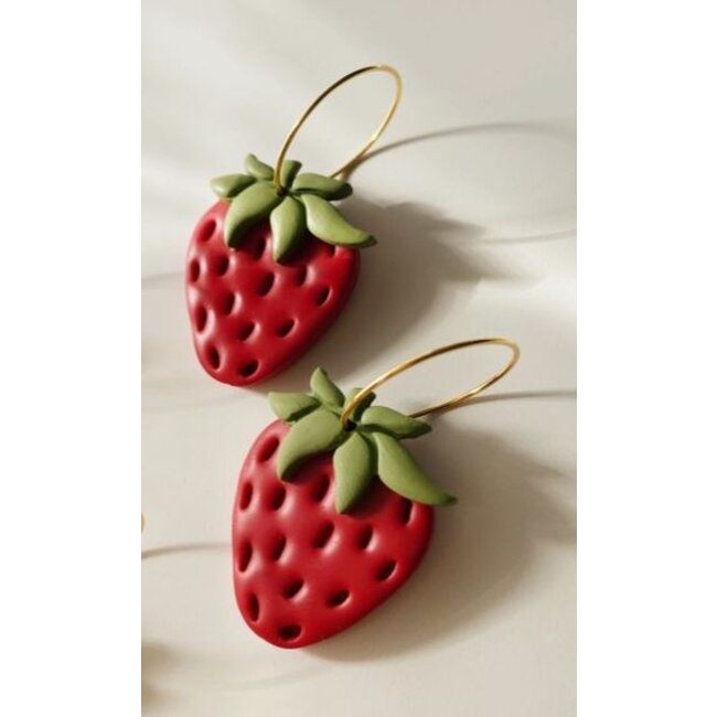 SageClayCo Strawberry Hoops