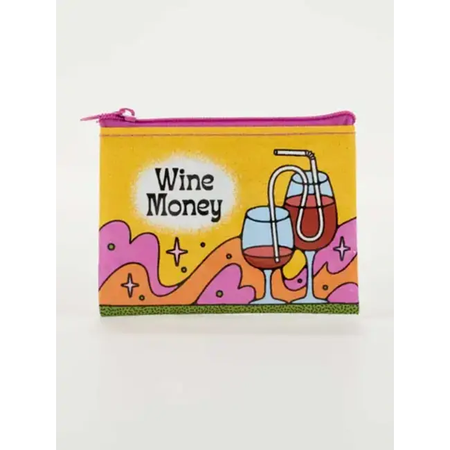 Blue Q Wine Money Coin Purse