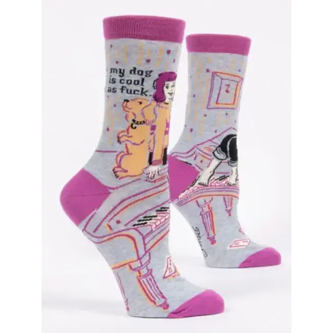 Blue Q Crew Socks-My Dog is Cool as F